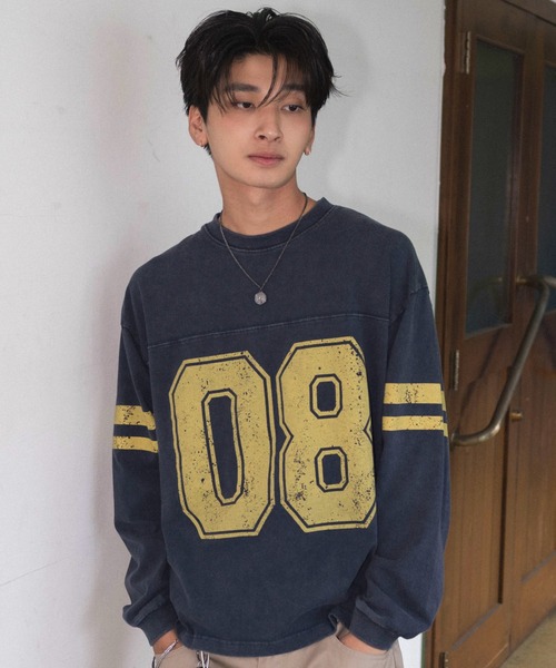WEGO(ウィゴー)の「WEGO/【26年秋冬新作】ナンバリングT(LS)(Tシャツ/カットソー・メンズ・ブラック/ホワイト/ネイビー・LARGE/MEDIUM)」の12枚目の写真