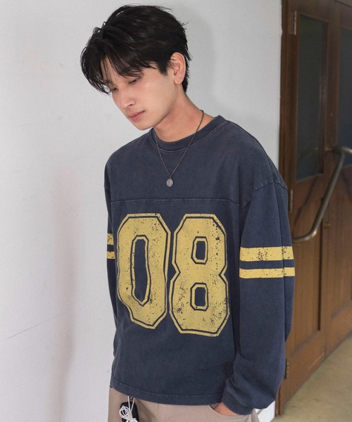 WEGO(ウィゴー)の「WEGO/【26年秋冬新作】ナンバリングT(LS)(Tシャツ/カットソー・メンズ・ブラック/ホワイト/ネイビー・LARGE/MEDIUM)」の13枚目の写真