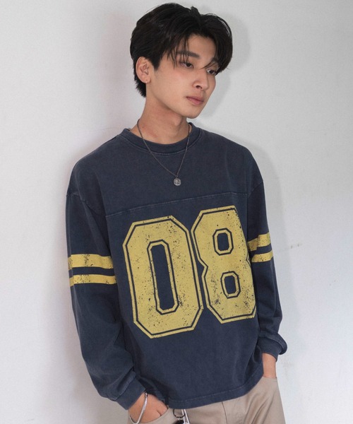 WEGO(ウィゴー)の「WEGO/【26年秋冬新作】ナンバリングT(LS)(Tシャツ/カットソー・メンズ・ブラック/ホワイト/ネイビー・LARGE/MEDIUM)」の15枚目の写真