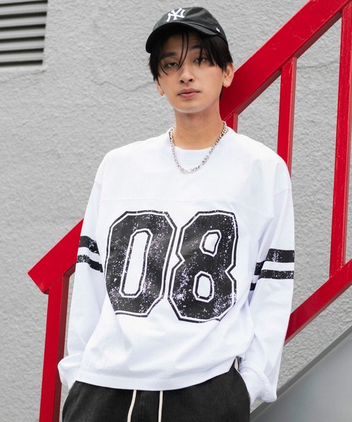 WEGO(ウィゴー)の「WEGO/【26年秋冬新作】ナンバリングT(LS)(Tシャツ/カットソー・メンズ・ブラック/ホワイト/ネイビー・LARGE/MEDIUM)」の20枚目の写真