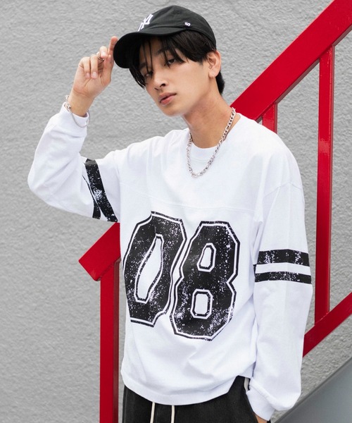 WEGO(ウィゴー)の「WEGO/【26年秋冬新作】ナンバリングT(LS)(Tシャツ/カットソー・メンズ・ブラック/ホワイト/ネイビー・LARGE/MEDIUM)」の21枚目の写真