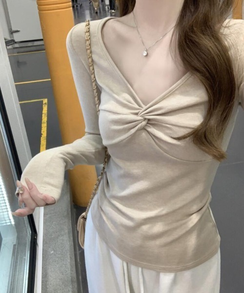semplice（センプリチェ）の「カットソー（Tシャツ/カットソー・レディース・ブラウン/ベージュ・F）」の12枚目の写真