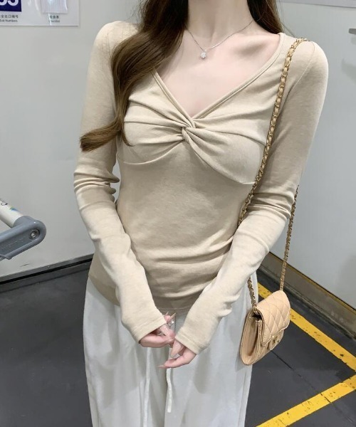 semplice（センプリチェ）の「カットソー（Tシャツ/カットソー・レディース・ブラウン/ベージュ・F）」の9枚目の写真