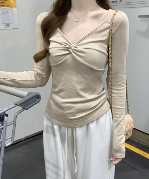 semplice（センプリチェ）の「カットソー（Tシャツ/カットソー・レディース・ブラウン/ベージュ・F）」の8枚目の写真