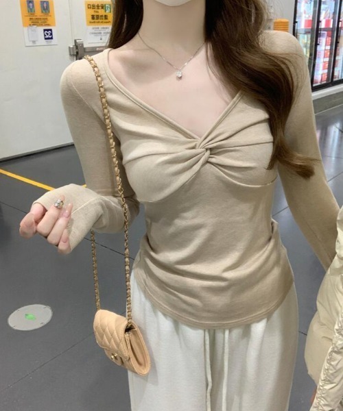 semplice（センプリチェ）の「カットソー（Tシャツ/カットソー・レディース・ブラウン/ベージュ・F）」の5枚目の写真