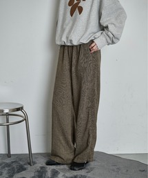 サイドギャザーツイードパンツ