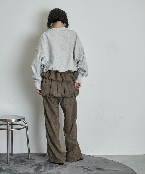 THE YOn(ザヨン)の「サイドギャザーツイードパンツ(その他パンツ・レディース・ブラウン/グレー・M/S)」の7枚目の写真