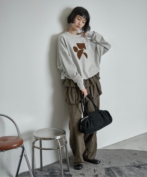 THE YOn(ザヨン)の「サイドギャザーツイードパンツ(その他パンツ・レディース・ブラウン/グレー・M/S)」の11枚目の写真
