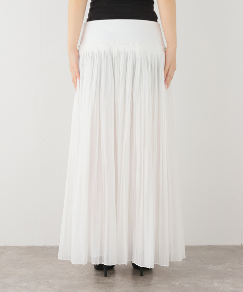 journal standard L'essage(ジャーナルスタンダードレサージュ)の「ROHE/ローエ Pleated cotton muslin skirt スカート(スカート・レディース・ホワイト・36)」の9枚目の写真