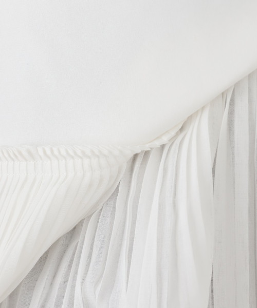 journal standard L'essage(ジャーナルスタンダードレサージュ)の「ROHE/ローエ Pleated cotton muslin skirt スカート(スカート・レディース・ホワイト・36)」の7枚目の写真