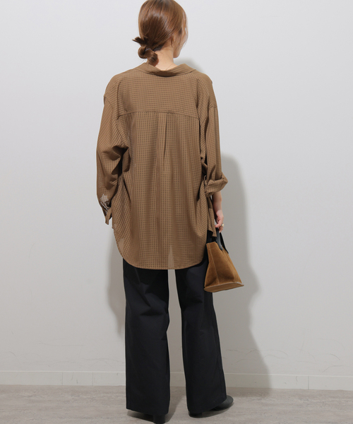JOURNAL STANDARD relume（ジャーナルスタンダード　レリューム）の「TCツイルワイドパンツ（その他パンツ・レディース・ベージュ/ブラック/ブラウン・38/36）」の5枚目の写真
