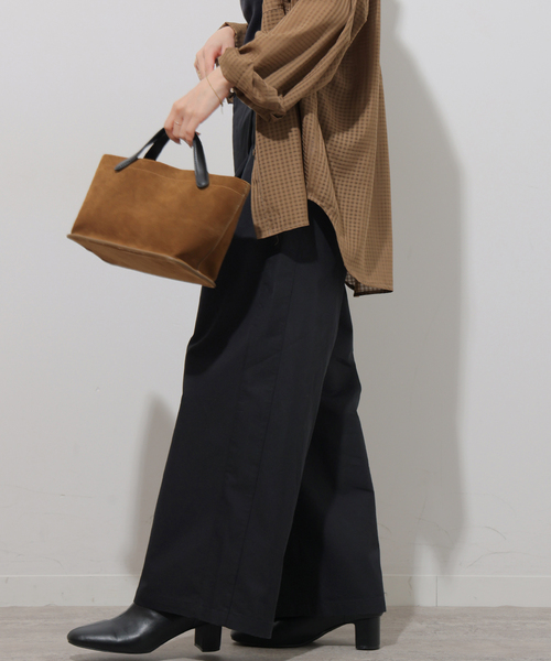 JOURNAL STANDARD relume（ジャーナルスタンダード　レリューム）の「TCツイルワイドパンツ（その他パンツ・レディース・ベージュ/ブラック/ブラウン・38/36）」の8枚目の写真