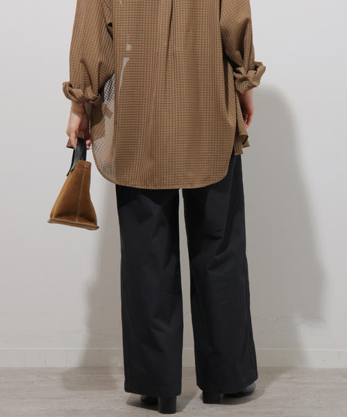 JOURNAL STANDARD relume（ジャーナルスタンダード　レリューム）の「TCツイルワイドパンツ（その他パンツ・レディース・ベージュ/ブラック/ブラウン・38/36）」の9枚目の写真