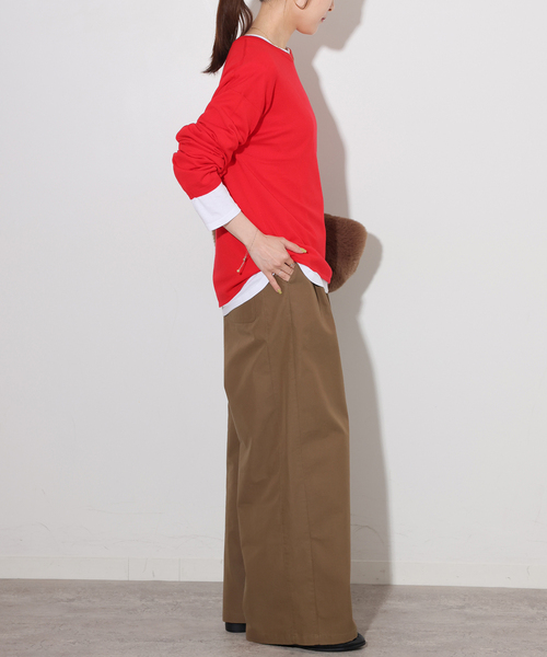 JOURNAL STANDARD relume（ジャーナルスタンダード　レリューム）の「TCツイルワイドパンツ（その他パンツ・レディース・ベージュ/ブラック/ブラウン・38/36）」の11枚目の写真
