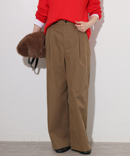 JOURNAL STANDARD relume（ジャーナルスタンダード　レリューム）の「TCツイルワイドパンツ（その他パンツ・レディース・ベージュ/ブラック/ブラウン・38/36）」の13枚目の写真