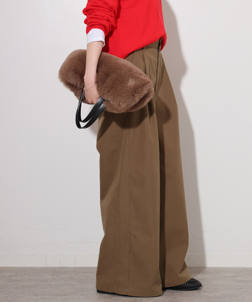 JOURNAL STANDARD relume（ジャーナルスタンダード　レリューム）の「TCツイルワイドパンツ（その他パンツ・レディース・ベージュ/ブラック/ブラウン・38/36）」の14枚目の写真