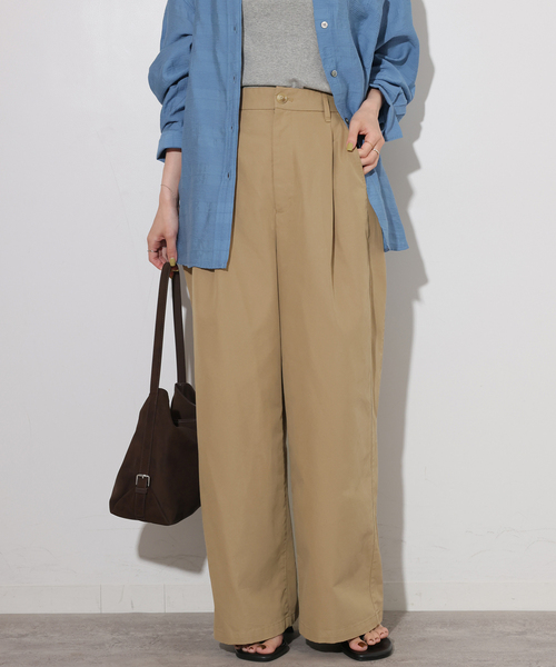 JOURNAL STANDARD relume（ジャーナルスタンダード　レリューム）の「TCツイルワイドパンツ（その他パンツ・レディース・ベージュ/ブラック/ブラウン・38/36）」の19枚目の写真