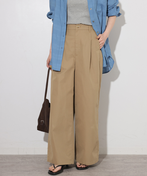 JOURNAL STANDARD relume（ジャーナルスタンダード　レリューム）の「TCツイルワイドパンツ（その他パンツ・レディース・ベージュ/ブラック/ブラウン・38/36）」の20枚目の写真