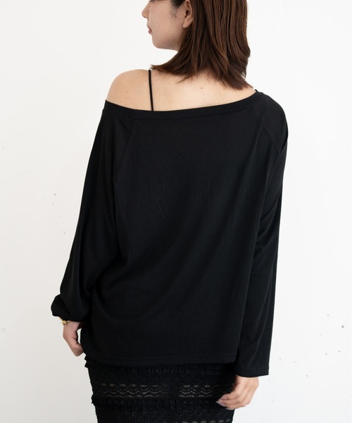 bashful base Oriental(バッシュフルベースオリエンタル)の「【bbO】ルーズネックナンバリングクロップドロンT(Tシャツ/カットソー・レディース・レッド/ホワイト/ブラック・FREE)」の9枚目の写真