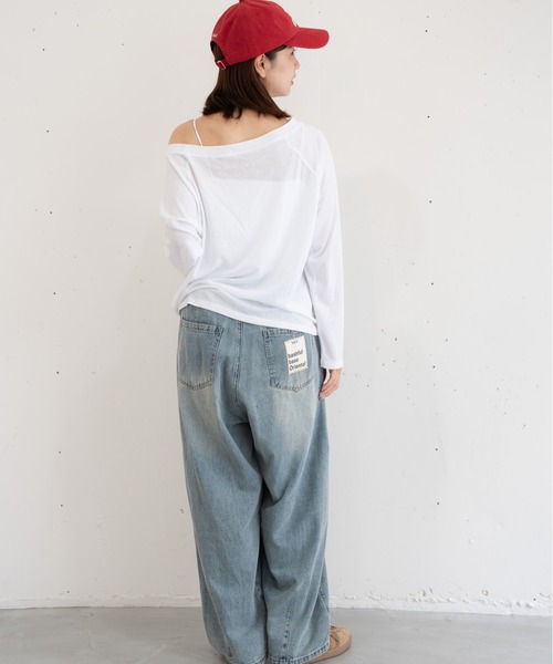 bashful base Oriental(バッシュフルベースオリエンタル)の「【bbO】ルーズネックナンバリングクロップドロンT(Tシャツ/カットソー・レディース・レッド/ホワイト/ブラック・FREE)」の11枚目の写真
