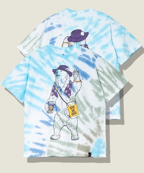go slow caravan(ゴースローキャラバン)の「スラブ天竺 タイダイ フェスクマ SP(Tシャツ/カットソー・メンズ・オレンジ系その他/ライトブルー・MEDIUM/X-LARGE/LARGE)」の2枚目の写真