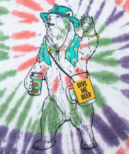go slow caravan(ゴースローキャラバン)の「スラブ天竺 タイダイ フェスクマ SP(Tシャツ/カットソー・メンズ・オレンジ系その他/ライトブルー・MEDIUM/X-LARGE/LARGE)」の4枚目の写真