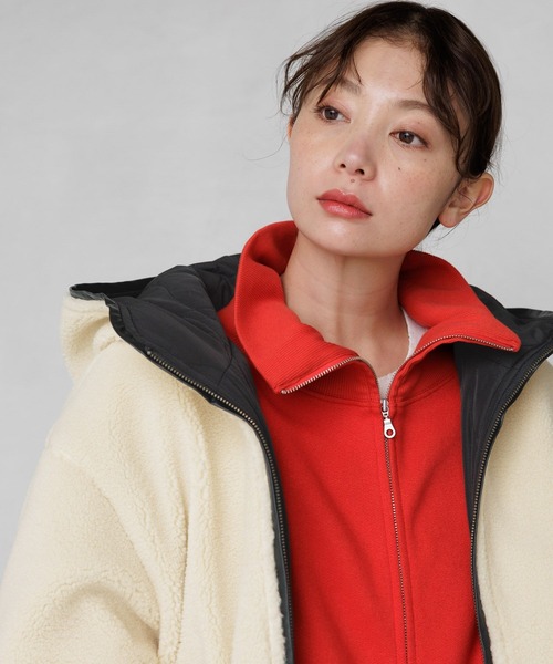 BAYFLOW（ベイフロー）の「リバーシブルボアショートフーディー（ブルゾン・レディース・ホワイト系/ブラック系・フリー）」の11枚目の写真