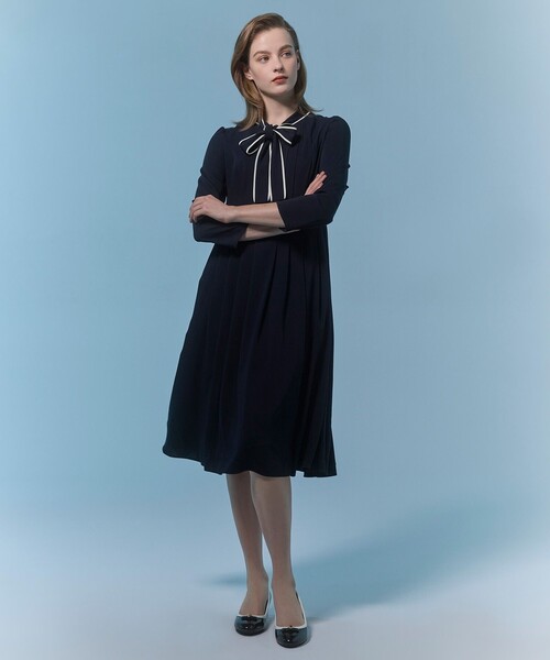 TOCCA(トッカ)の「COLOR DUO ドレス(ワンピース・レディース・サックスブルー系/ピンク系・0/2/4/6)」の3枚目の写真