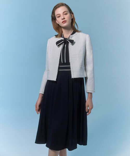 TOCCA(トッカ)の「COLOR DUO ドレス(ワンピース・レディース・サックスブルー系/ピンク系・0/2/4/6)」の4枚目の写真