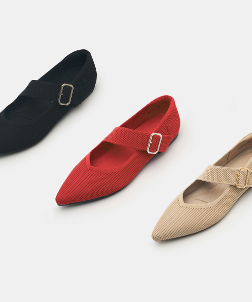 APIED MARCHE(アピエド マルシェ)の「CUSHA -PM5003 (3color)(バレエシューズ・レディース・ベージュ/レッド/ブラック・22.5cm/23cm/23.5cm/24cm/24.5cm/25cm/25.5cm)」の8枚目の写真