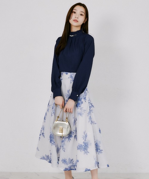 tocco closet(トッコ クローゼット)の「【ZOZO限定】パール×チェーンフリルネックアソートパターンブラウス(シャツ/ブラウス・レディース・ブラック/ホワイト/オフホワイト/ネイビー・M)」の21枚目の写真