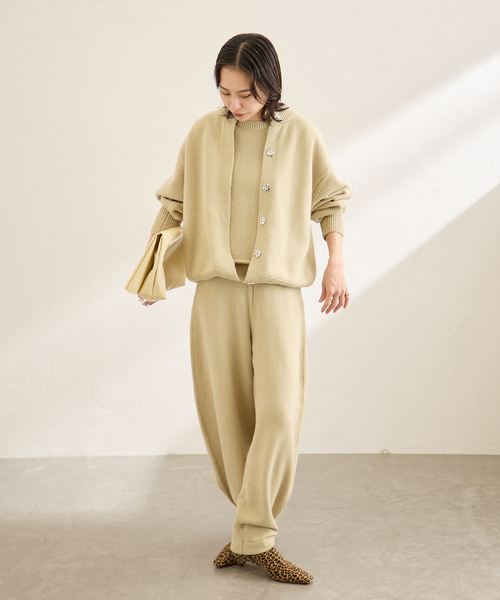 Y.A.Acc（ワイエーアク）の「別注【Y.A.Acc】for JS Knit Pant（その他パンツ・レディース・チャコールグレー/アーミー/ブラウン・FREE）」の6枚目の写真