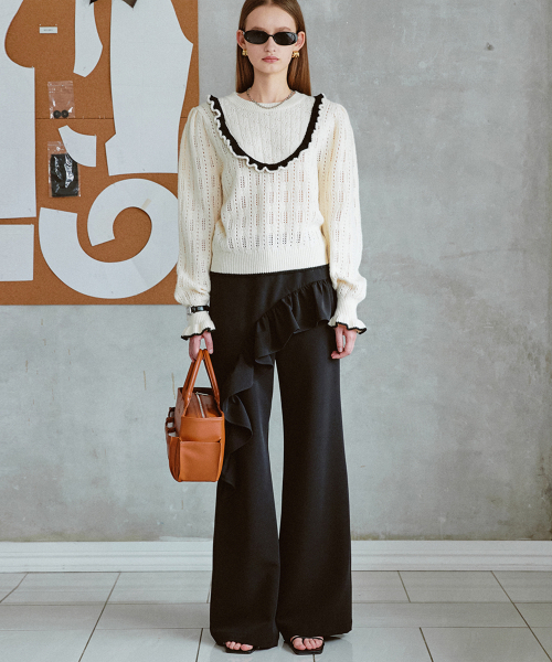 DEWEDEWE(デュイデュイ)の「ラッフルラップパンツ_ブラック(その他パンツ・レディース・その他・SMALL/MEDIUM)」の3枚目の写真