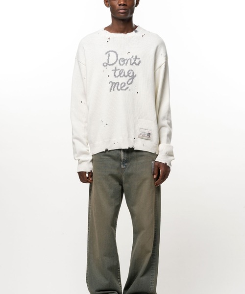 Maison MIHARA YASUHIRO（メゾンミハラヤスヒロ）の「【MIHARAYASUHIRO】LETTERED KNIT PULLOVER（ニット/セーター・メンズ・ブラウン/グレー/ブラック/ホワイト・46/44/48）」の2枚目の写真