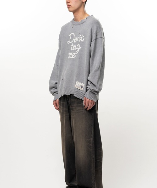 Maison MIHARA YASUHIRO（メゾンミハラヤスヒロ）の「【MIHARAYASUHIRO】LETTERED KNIT PULLOVER（ニット/セーター・メンズ・ブラウン/グレー/ブラック/ホワイト・46/44/48）」の8枚目の写真
