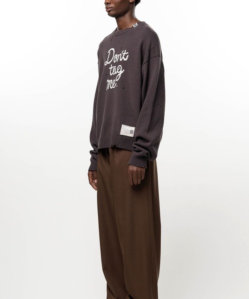 Maison MIHARA YASUHIRO（メゾンミハラヤスヒロ）の「【MIHARAYASUHIRO】LETTERED KNIT PULLOVER（ニット/セーター・メンズ・ブラウン/グレー/ブラック/ホワイト・46/44/48）」の11枚目の写真