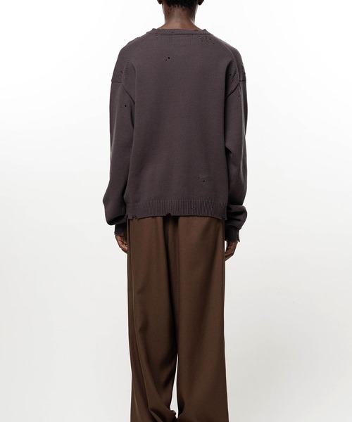 Maison MIHARA YASUHIRO（メゾンミハラヤスヒロ）の「【MIHARAYASUHIRO】LETTERED KNIT PULLOVER（ニット/セーター・メンズ・ブラウン/グレー/ブラック/ホワイト・46/44/48）」の12枚目の写真