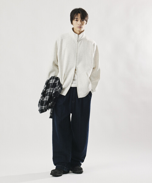 FREAK'S STORE（フリークスストア）の「限定展開 スウェット スタンドカラー ジップ ブルゾン（カーディガン/ボレロ・メンズ・ブラック/チャコールグレー/グレー・SMALL/MEDIUM/LARGE）」の16枚目の写真