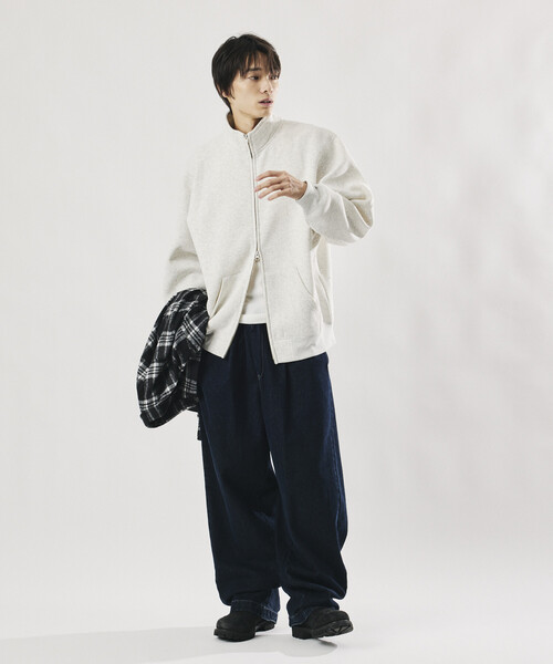 FREAK'S STORE（フリークスストア）の「限定展開 スウェット スタンドカラー ジップ ブルゾン（カーディガン/ボレロ・メンズ・ブラック/チャコールグレー/グレー・SMALL/MEDIUM/LARGE）」の18枚目の写真