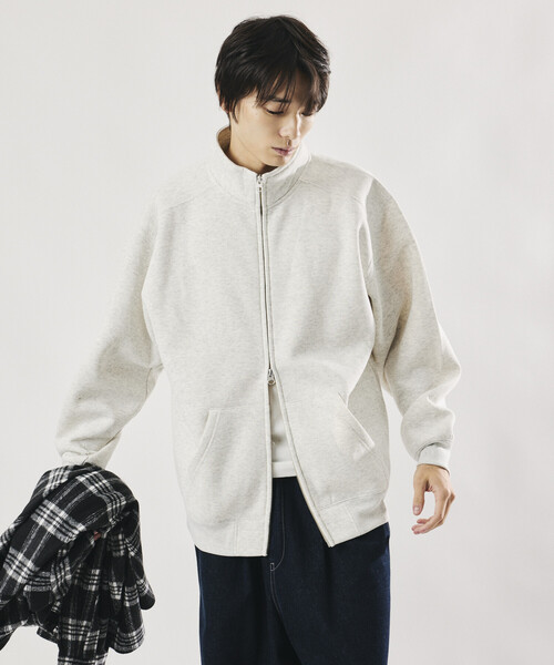 FREAK'S STORE（フリークスストア）の「限定展開 スウェット スタンドカラー ジップ ブルゾン（カーディガン/ボレロ・メンズ・ブラック/チャコールグレー/グレー・SMALL/MEDIUM/LARGE）」の22枚目の写真