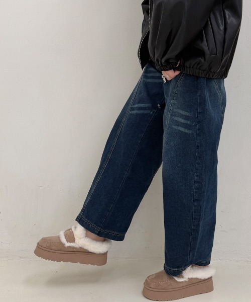DEMETER(デメテル)の「厚底 プラットフォーム プレート付き ファームートンシューズ(ブーツ・レディース・ブラック/ベージュ・LL/S/M/L)」の14枚目の写真