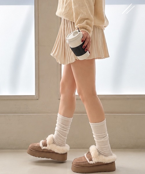 DEMETER(デメテル)の「厚底 プラットフォーム プレート付き ファームートンシューズ(ブーツ・レディース・ブラック/ベージュ・LL/S/M/L)」の8枚目の写真