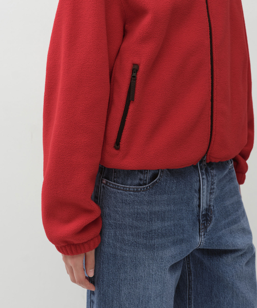MUSINSA STANDARD WOMAN（ムシンサスタンダードウーマン）の「ウィメンズポーラフリースハイネックジャケット[レッド]（その他アウター・レディース・その他・X-SMALL/SMALL/MEDIUM/LARGE）」の6枚目の写真