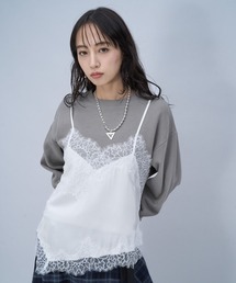 長袖から5分袖まで変化できる】スパンコールレースパーカー(HARE