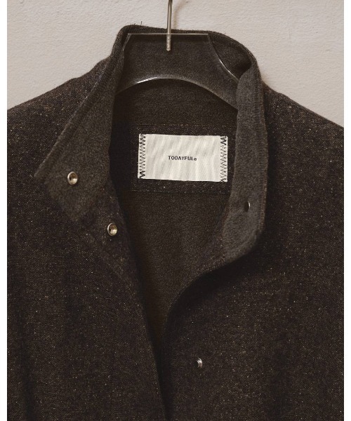 TODAYFUL(トゥデイフル)の「TODAYFUL Silknep Tweed Blouson(ブルゾン・レディース・ダークブラウン/ベージュ・36/38)」の9枚目の写真