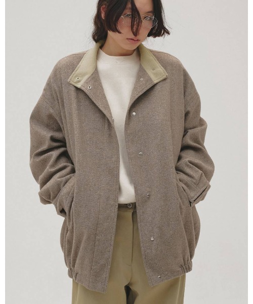 TODAYFUL(トゥデイフル)の「TODAYFUL Silknep Tweed Blouson(ブルゾン・レディース・ダークブラウン/ベージュ・36/38)」の6枚目の写真