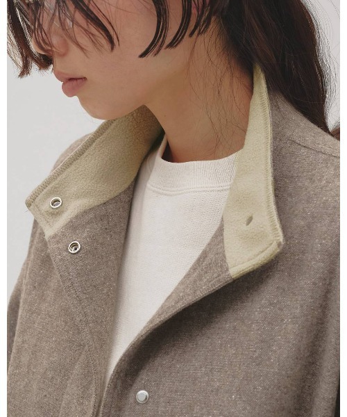 TODAYFUL(トゥデイフル)の「TODAYFUL Silknep Tweed Blouson(ブルゾン・レディース・ダークブラウン/ベージュ・36/38)」の5枚目の写真