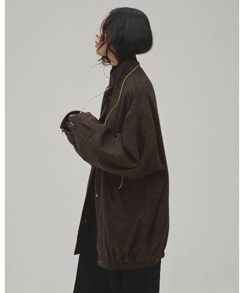 TODAYFUL(トゥデイフル)の「TODAYFUL Silknep Tweed Blouson(ブルゾン・レディース・ダークブラウン/ベージュ・36/38)」の15枚目の写真