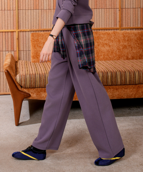 PIGMENT（ピグメント）の「[MOVE]ピンタックワイドパンツ (YZPT2605002)（その他パンツ・レディース・チャコールグレー/オートミール/ネイビー/ダークパープル・FREE）」の6枚目の写真