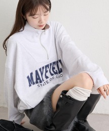 mystic | ハーフジップロゴスウェット(Tシャツ/カットソー)